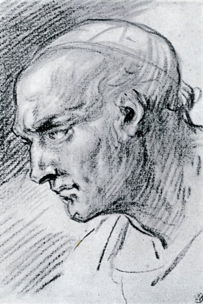 Bir kafanın incelenmesi, 1913. by Jean Antoine Watteau