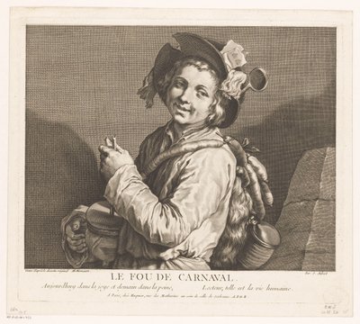 Önemsiz bir tencerede olan çocuk Le Fou de Carnival (nesne üzerindeki başlık) by Jean Aubert