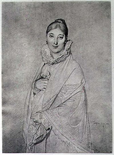 Bir Kadının Portresi by Jean Auguste Dominique (after) Ingres