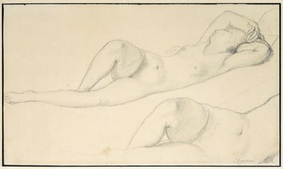 uzanmış bir kadın çıplak, by Jean Auguste Dominique Ingres