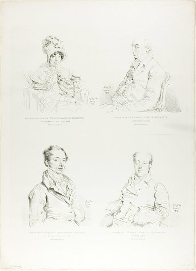 Dört Aile Portresi by Jean Auguste Dominique Ingres