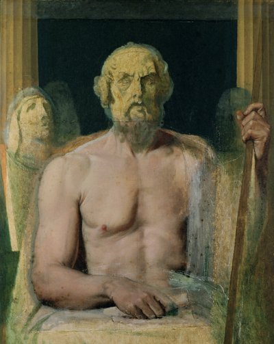 Homer, The Apotheosis of Homer için çalışma, 1826-27 by Jean Auguste Dominique Ingres