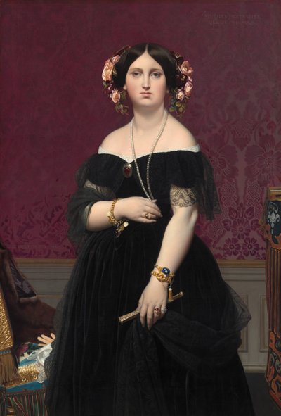 Bayan Moitessier by Jean Auguste Dominique Ingres