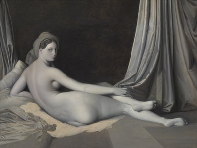 Odalısque, Grisaille, yaklaşık. 1824-34. by Jean Auguste Dominique Ingres