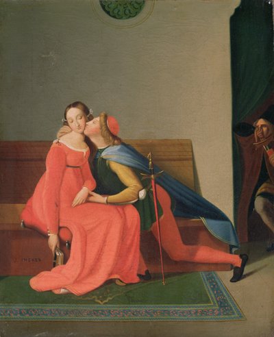 Paulo ve Francesca by Jean Auguste Dominique Ingres
