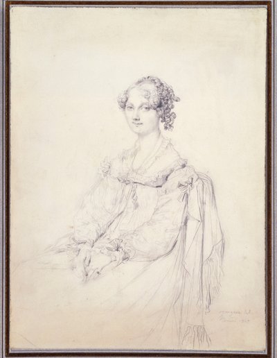 Hon portresi. Bayan Fleetwood Pellew by Jean Auguste Dominique Ingres