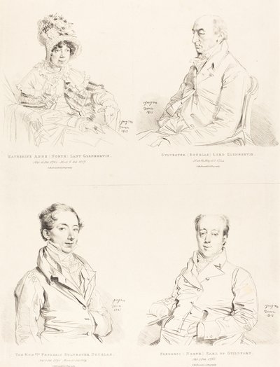 Sylvester (Douglas) Lord Glenbervie; Katherine Anne (Kuzey) Glenbervie; Guilford'un Frederic (Kuzey) Kontu; Frederic Sylvester Douglas by Jean Auguste Dominique Ingres