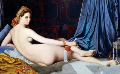 Grande Odalisque (tuval üzerine yağlı boya) by Jean Auguste Dominique Ingres