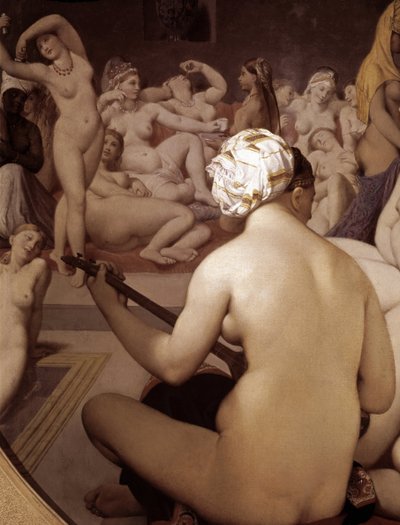 Türk hamamı, detay (1862 - Ahşap üzerine yağlı boya) by Jean Auguste Dominique Ingres