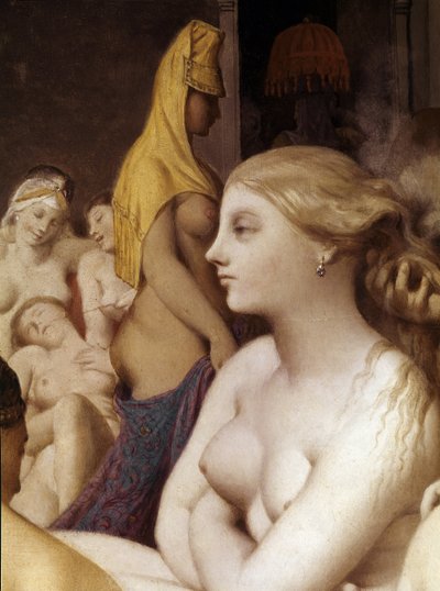 Türk hamamı, detay (1862, ahşap üzeri yağlı boya) by Jean Auguste Dominique Ingres