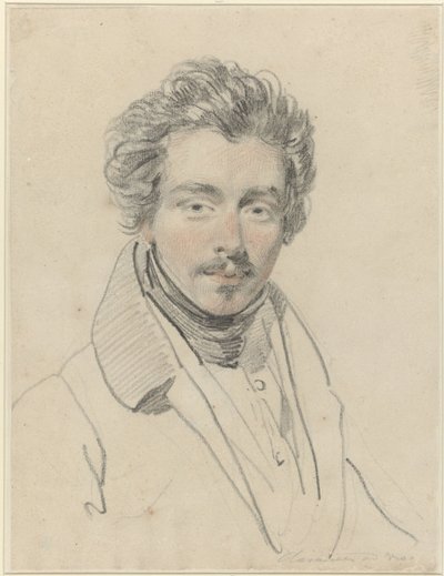Louis Meyer'in Portresi by Jean Augustin Daiwaille