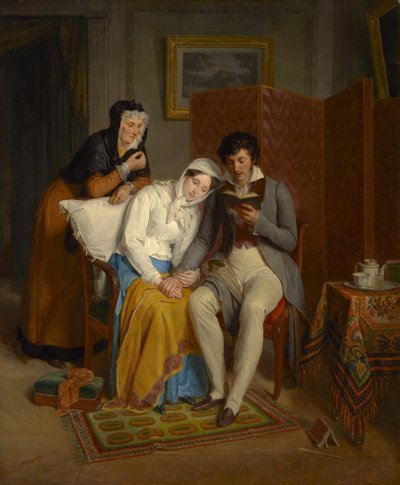 Nekahat Dönemine Okuma, c.1827 by Jean Augustin Franquelin