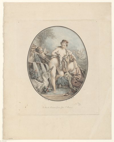 Leda ve kuğu by Jean Augustin Léveillé