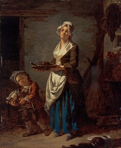 Bir Mutfak Hizmetçisi ve Bir Bulaşıkhane Hizmetçisi by Jean Baptiste (1728 1806) Charpentier
