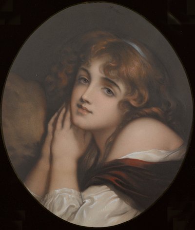 'Masumiyet', bir kadın portresi (renkli gravür) by Jean Baptiste (manner of) Greuze
