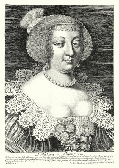 Madam de Maisonfort (gravür) by Jean Baptiste Alexandre (after) Le Blond