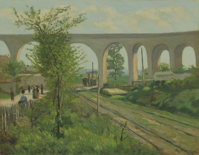 Sceaux Demiryolu Geçişinde Arcueil Su Kemeri, 1874 by Jean Baptiste Armand Guillaumin