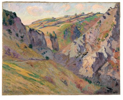 Pontgibaud yakınlarındaki Prunal Mağaraları (tuval üzerine yağlı boya) by Jean Baptiste Armand Guillaumin