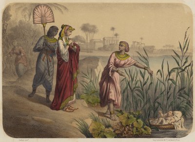 Musa Suları Kurtarır by Jean Baptiste Auguste Leloir