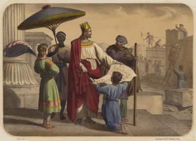 Süleyman Tapınağı İnşa Eder by Jean Baptiste Auguste Leloir