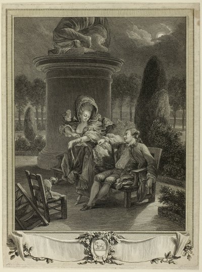 Thuileries akşamı by Jean Baptiste Blaise Simonet