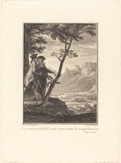 Doğa tüm ihtişamını gözler önüne serdi by Jean Baptiste Blaise Simonet after Jean Michel Moreau