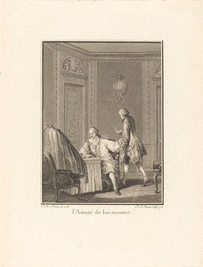 Kendi sevgilisi by Jean Baptiste Blaise Simonet after Jean Michel Moreau
