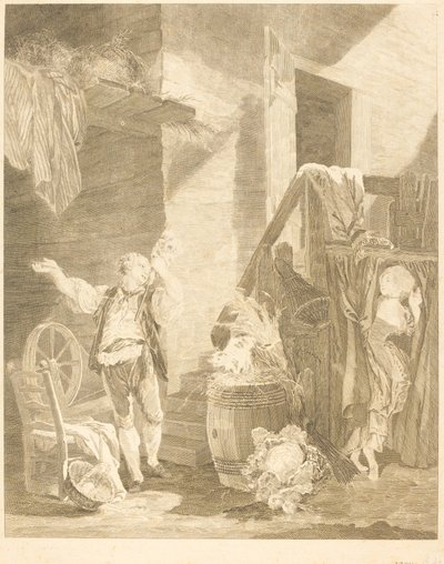 gül ve kola by Jean Baptiste Blaise Simonet after Pierre Antoine Baudouin