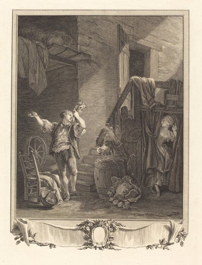 gül ve kola by Jean Baptiste Blaise Simonet after Pierre Antoine Baudouin