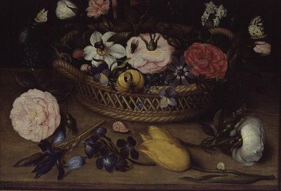 çiçekli sepet by Jean Baptiste Bosschaert