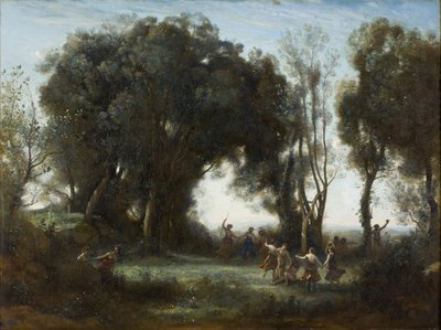 Bir sabah. Perilerin dansı, 1850 by Jean Baptiste Camille Corot
