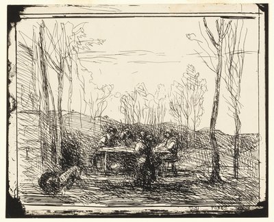 Açıklıkta Piknik by Jean Baptiste Camille Corot