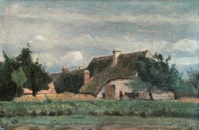 Köy Manzarası, İnekli Kadın (tuval üzerine yağlı boya) by Jean Baptiste Camille Corot