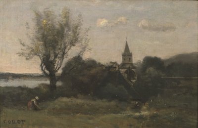 Auvers yakınlarındaki Ennery by Jean Baptiste Camille Corot