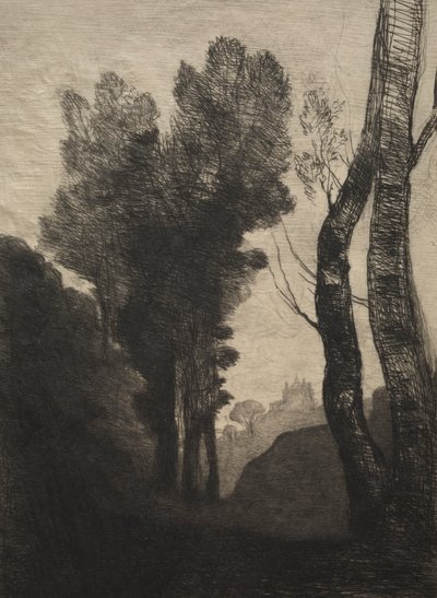 Roma çevresi by Jean Baptiste Camille Corot