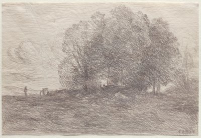 Ağaç Grubu by Jean Baptiste Camille Corot