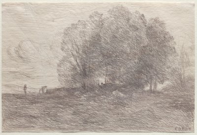 Ağaçlar Grubu, 1858. by Jean Baptiste Camille Corot
