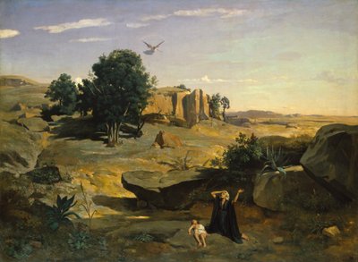 Vahşi Doğada Hacer, 1835. by Jean Baptiste Camille Corot