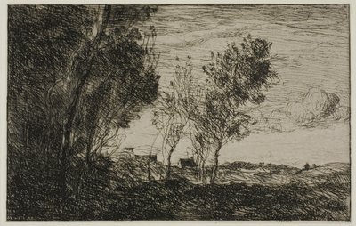 Kum Tepelerinde: Lahey Ormanlarından Hatıra by Jean Baptiste Camille Corot
