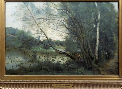 Yalanmış bir ağaçlı gölet Boyama Camille Corot (1796-1875) 19. yüzyıl Reims, Musee des Beaux Arts by Jean Baptiste Camille Corot