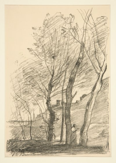 La Lecture sous les arbres (Ağaçların Altında Okuma) by Jean Baptiste Camille Corot