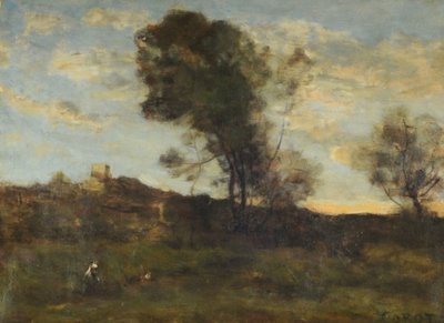 Son Güneş Işınları, 1870 dolayları (tuval üzerine yağlı boya) by Jean Baptiste Camille Corot