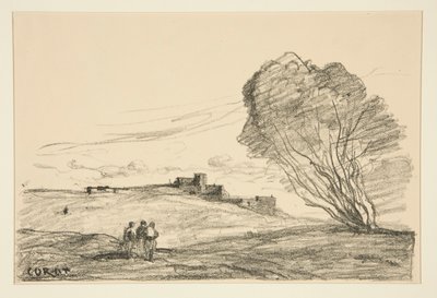 Le Fort d?tach? (Uzak Kale) by Jean Baptiste Camille Corot