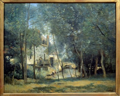 Le Moulin de Saint-Nicolas-Lez-Arras Tablosu Camille Corot (1796-1875) tarafından 1874 Güneş. 0.65x0.81 m Paris, Orsay Müzesi by Jean Baptiste Camille Corot