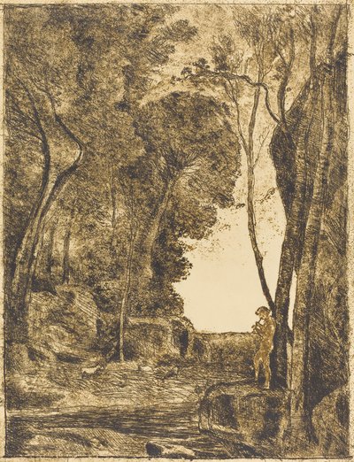 Küçük Çoban, 1. Plaka Le Petit Berger, 1855. by Jean Baptiste Camille Corot