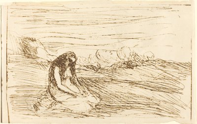 Meditasyonda Mecdelli Meryem (Meditasyonda Madeleine) by Jean Baptiste Camille Corot