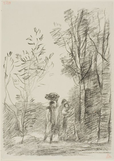 Ormanda Buluşma by Jean Baptiste Camille Corot