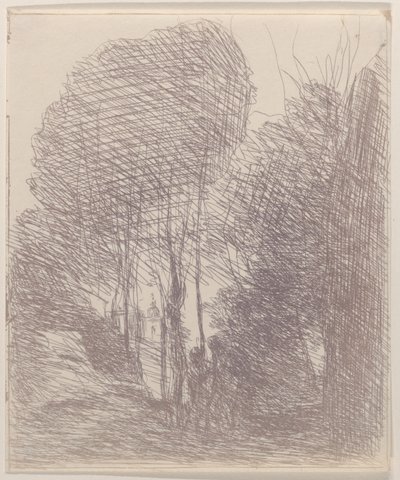 Hatıra de la Villa Pamphili, 1871 by Jean Baptiste Camille Corot