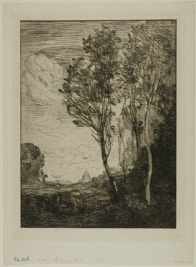 İtalya hatırası by Jean Baptiste Camille Corot