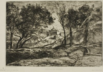Toskana hatırası by Jean Baptiste Camille Corot